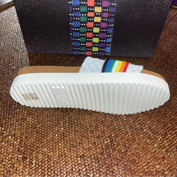 Bernie Mev. White Rainbow New York Comfort Slide Sandals Women’s EU Size 39 - Picture 7 of 11